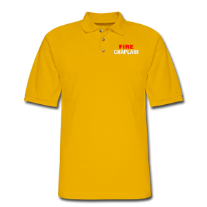 FIRE CHAPLAIN Pique Polo Shirt - Yellow
