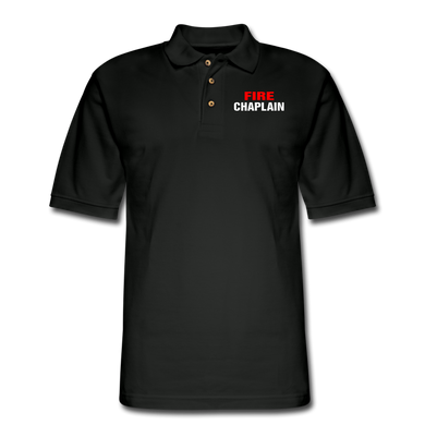 FIRE CHAPLAIN Pique Polo Shirt - black