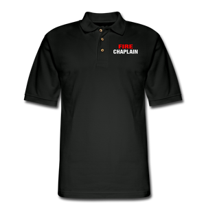 FIRE CHAPLAIN Pique Polo Shirt - black