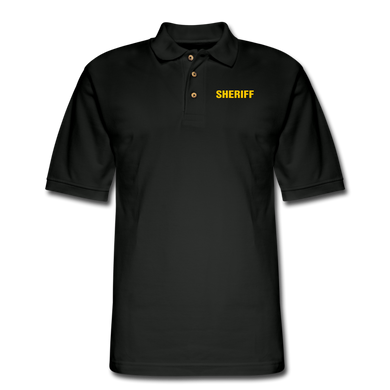 SHERIFF Pique Polo Shirt - black