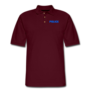 POLICE Pique Polo Shirt - burgundy
