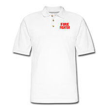 Load image into Gallery viewer, FIRE FIGHTER Men&#39;s Pique Polo Shirt - white