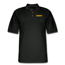 Load image into Gallery viewer, SECURITY Men&#39;s Pique Polo Shirt - black