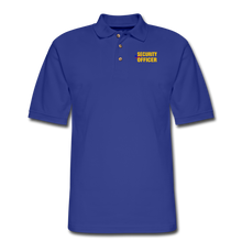 Load image into Gallery viewer, SECURITY OFFICER Pique Polo Shirt - royal blue