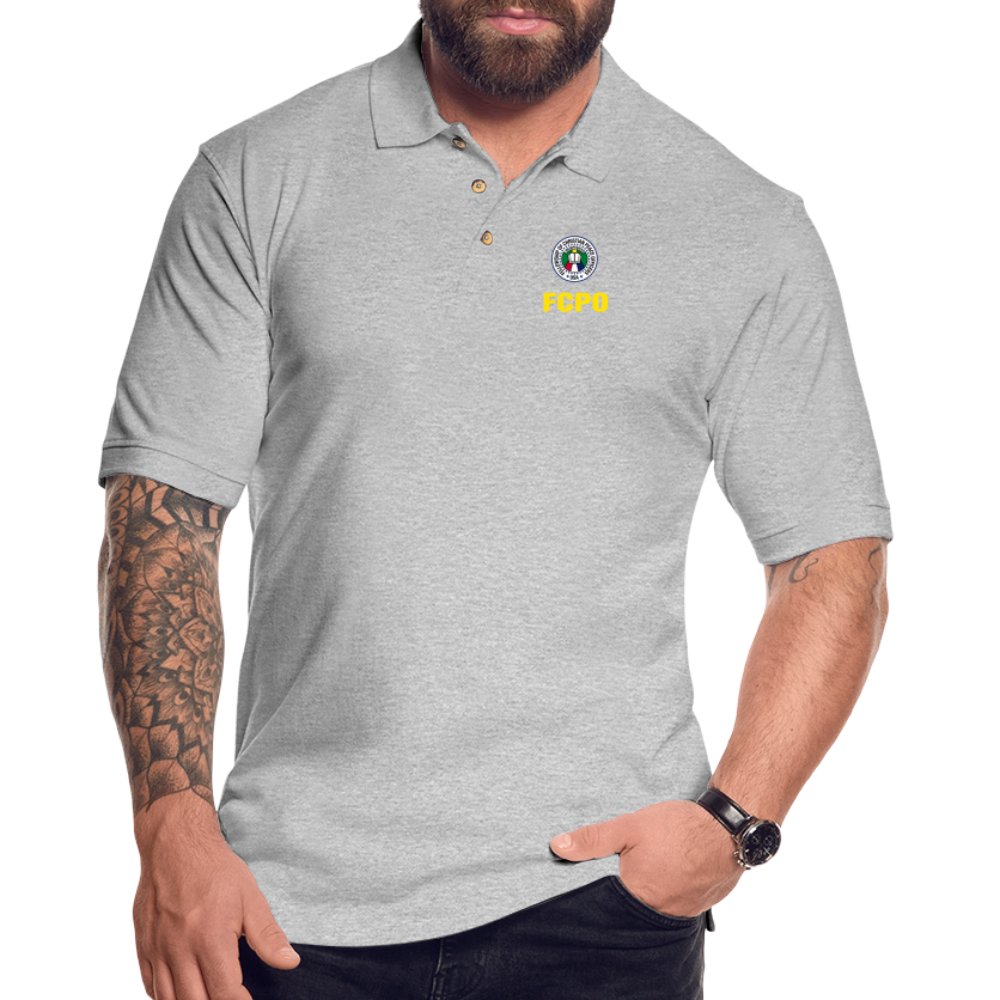 FCPO Men's Pique Polo Shirt - heather gray