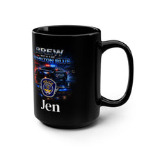 Load image into Gallery viewer, Police “Brew with the Blue” 15oz Black Coffee Mug – Jen