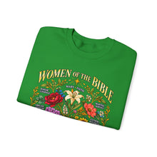 Load image into Gallery viewer, Women of the Bible Floral Crewneck Sweatshirt — Scriptural Names &amp; Botanical Illustration