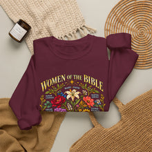 Load image into Gallery viewer, Women's Bible Floral Crewneck Sweatshirt — "Women of the Bible" Vintage Botanical Design