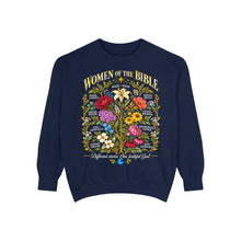 Load image into Gallery viewer, Women of the Bible Sweatshirt — Floral Illustrated Faith Crewneck