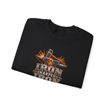 Load image into Gallery viewer, Men's Ministry Sweatshirt — "Iron Sharpens Iron" Proverbs 27:17 Crewneck