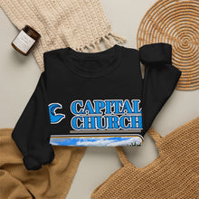Load image into Gallery viewer, Capital Church Crewneck Sweatshirt — 'Real Faith. Real People. Real Impact.'