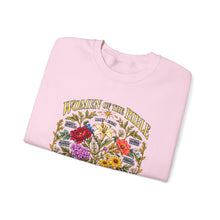 Load image into Gallery viewer, Women's Bible Floral Crewneck Sweatshirt — "Women of the Bible" Vintage Botanical Design