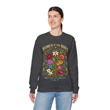 Load image into Gallery viewer, Women of the Bible Floral Crewneck Sweatshirt — Scriptural Names &amp; Botanical Illustration