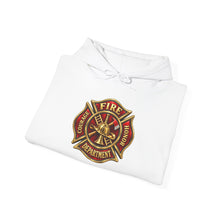 Load image into Gallery viewer, Firefighter Maltese Cross Hoodie