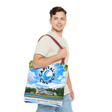 Load image into Gallery viewer, Capital Church Scenic Tote Bag — 'Real Faith. Real People. Real Impact.'