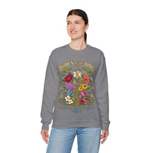 Load image into Gallery viewer, Women of the Bible Floral Crewneck Sweatshirt — Scriptural Names &amp; Botanical Illustration