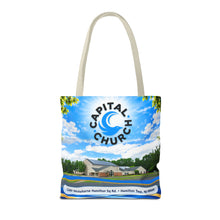 Load image into Gallery viewer, Capital Church Scenic Tote Bag — 'Real Faith. Real People. Real Impact.'