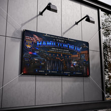 Load image into Gallery viewer, Hamilton Blue Police Tribute Vinyl Banner – Honor, Service &amp; Community
