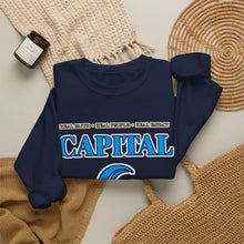 Load image into Gallery viewer, Capital Church Crewneck Sweatshirt — Blue Dove Logo Christian Ministry Pullover