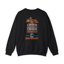 Load image into Gallery viewer, Men's Ministry Sweatshirt — "Iron Sharpens Iron" Proverbs 27:17 Crewneck