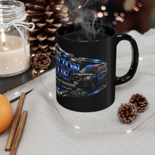 Load image into Gallery viewer, Hamilton Blue Police Division Black Mug – "The Hamilton Blue" Honor • Service • Integrity (11oz/15oz)
