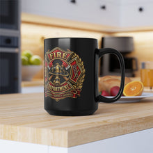 Load image into Gallery viewer, Fire Department Service &amp; Sacrifice Black Mug
