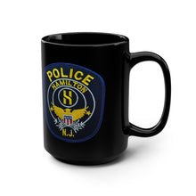 Load image into Gallery viewer, Hamilton NJ Police Badge Black Mug — 15oz Commuter Coffee Cup