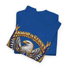 Load image into Gallery viewer, United States Law Enforcement Honoring Service Eagle 2 sides T-Shirt