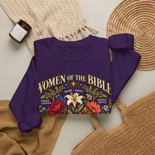 Load image into Gallery viewer, Women of the Bible Floral Crewneck Sweatshirt — Scriptural Names &amp; Botanical Illustration