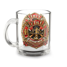 Load image into Gallery viewer, Firefighter Fire Department 10oz Glass Mug