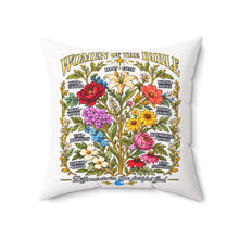 Load image into Gallery viewer, Women of the Bible Floral Decorative Pillow