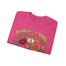 Load image into Gallery viewer, Women of the Bible Floral Crewneck Sweatshirt — Scriptural Names &amp; Botanical Illustration