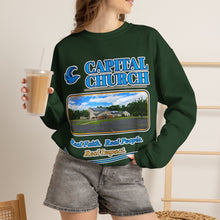 Load image into Gallery viewer, Capital Church Crewneck Sweatshirt — 'Real Faith. Real People. Real Impact.'