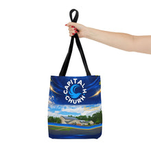 Load image into Gallery viewer, Capital H Church All-Over Print Tote Bag — Scenic Logo Church Tote