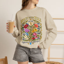 Load image into Gallery viewer, Women's Bible Floral Crewneck Sweatshirt — "Women of the Bible" Vintage Botanical Design
