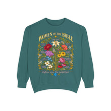 Load image into Gallery viewer, Women of the Bible Sweatshirt — Floral Illustrated Faith Crewneck