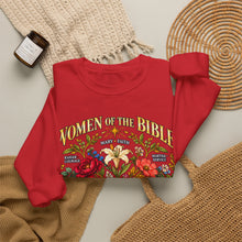 Load image into Gallery viewer, Women of the Bible Floral Crewneck Sweatshirt — Scriptural Names &amp; Botanical Illustration