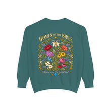 Load image into Gallery viewer, Women of the Bible Sweatshirt — Floral Illustrated Faith Crewneck