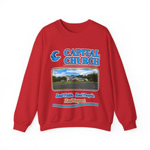 Load image into Gallery viewer, Capital Church Crewneck Sweatshirt — 'Real Faith. Real People. Real Impact.'