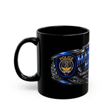 Load image into Gallery viewer, Hamilton Blue Police Division Black Mug – "The Hamilton Blue" Honor • Service • Integrity (11oz/15oz)