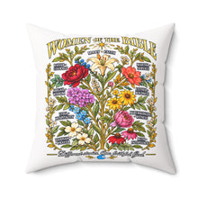 Load image into Gallery viewer, Women of the Bible Floral Decorative Pillow