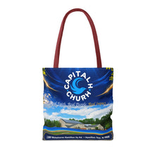 Load image into Gallery viewer, Capital H Church All-Over Print Tote Bag — Scenic Logo Church Tote