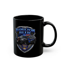 Load image into Gallery viewer, Hamilton Blue Police Mug – Black 15oz Coffee Cup