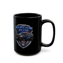 Load image into Gallery viewer, Hamilton Blue Police Mug – Black 15oz Coffee Cup