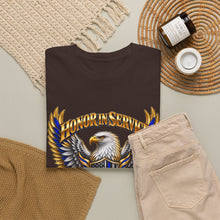 Load image into Gallery viewer, United States Law Enforcement Honoring Service Eagle 2 sides T-Shirt