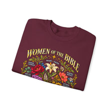 Load image into Gallery viewer, Women of the Bible Floral Crewneck Sweatshirt — Scriptural Names &amp; Botanical Illustration
