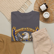 Load image into Gallery viewer, United States Law Enforcement Honoring Service Eagle 2 sides T-Shirt