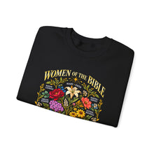Load image into Gallery viewer, Women's Bible Floral Crewneck Sweatshirt — "Women of the Bible" Vintage Botanical Design