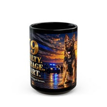 Load image into Gallery viewer, K9 Police Dog Hero Black Mug