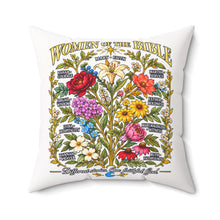 Load image into Gallery viewer, Women of the Bible Floral Decorative Pillow